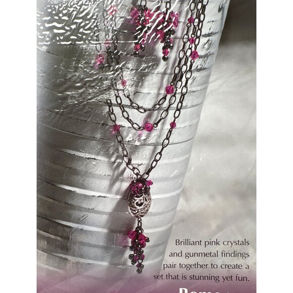 Annies Simply Beads Kit W/Romance Design & Pink Crystals For DIY Jewelry Making - Picture 2 of 7